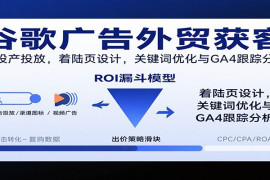 谷歌广告外贸获客，高投产投放，着陆页设计，关键词优化与GA4跟踪分析